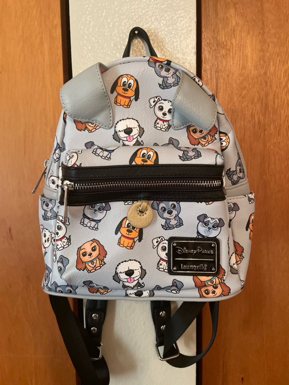 Loungefly Light Blue Puppy Pattern Mini Backpack